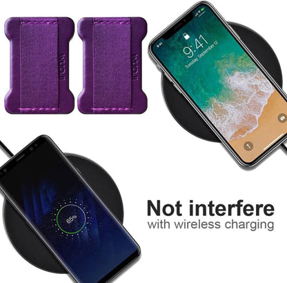 Universal Phone Grip for Smartphones - Phone Holder for Hand for Back of Phone - Wireless Charging Compatible (DeepPurple) - 2Pack