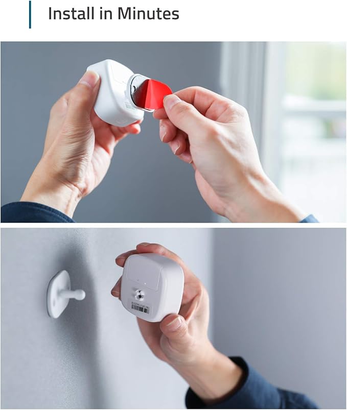 eufy Security Motion Sensor, Home Alarm System, 100° Coverage, 30 ft Detection Range, 2-Year Battery Life, Adjustable Sensitivity, HomeBase Required, Optional 24/7 Protection Service, Home Security