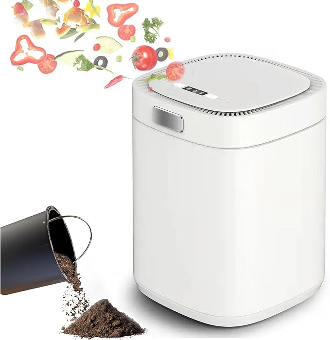 Kitchen Organic Waste Compost Bin Garbage Recycling Machine Food Waste Disposer 2.5L Electric Composter for Kitchen,Helps Turn Food Waste Into Pre-Compost