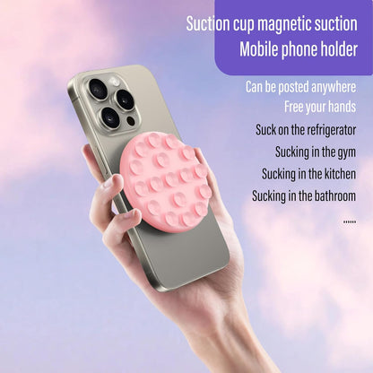 Muuto Silicone Suction Phone Case Mount,Octo Cup Buddy Sticky Phone Grip for Magsafe,Phone Sticky Grip for iPhone,Sticky Grippy Holder Portable and Detachable, Hands-Free for Selfies and Videos