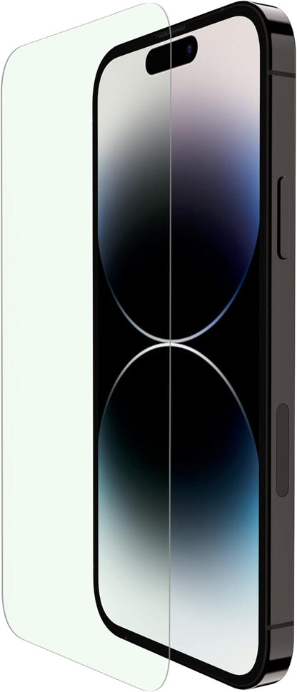 Belkin ScreenForce UltraGlass Blue Light Filter Screen Protector for iPhone 14 Pro Scratch-Resistant Impact Protection w/Included Easy Align Tray for Bubble-Free Application