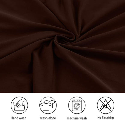 JQinHome 6 Pcs Dining Chair Slipcover,High Stretch Removable Washable Chair Seat Protector Cover for Home Party Hotel Wedding Ceremony (Pack of 6, Coffee)