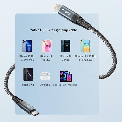 ohbox Long USB C to Lightning Cable 10FT 3Pack iPhone Charger Fast Charging Cord Type C to Lightning Cable for iPhone 14 13 12 11 Pro Max XR XS 8 Plus iPad