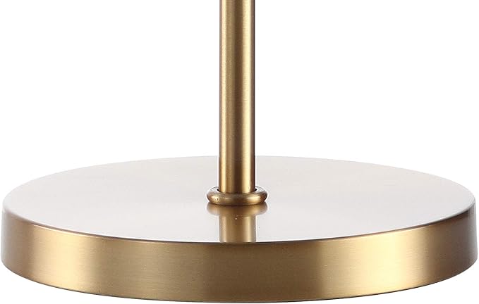 JONATHAN Y 25" Brass Gold/Clear Table Lamp, Modern Industrial Chandelier Style Light, Clear Crystal Beads, Glam Bedside Nightstand Lamp for Bedroom Living Room, LED Bulb Included (JYL9004B)