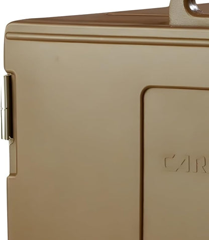 Carlisle FoodService Products Insulated Food Pan Carrier, Holds 7 Sheet Pans (Sold Separately), Front-Loading Cateraide with Handles, Rugged PE Shell with PU Insulation, Brown