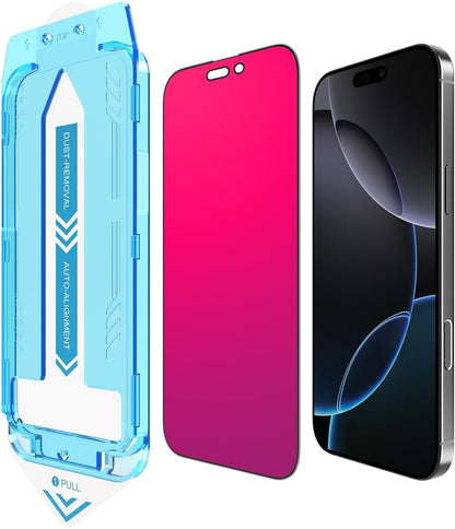 EGKimBa for iPhone 16 Pro Max Privacy Screen Protector, Gradient Color, Bubble Free, Easy Installation, Auto Dust-Elimination, Anti Blue Light