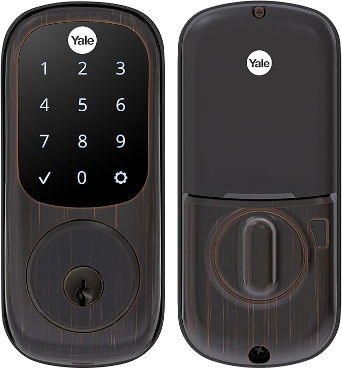 Yale Assure Lock Deadbolt, Oil Rubbed Bronze Digital Touchscreen Non-Connected Keypad with Backup Key for Front or Back Entry Door, ‎YRD226-NR-0BP