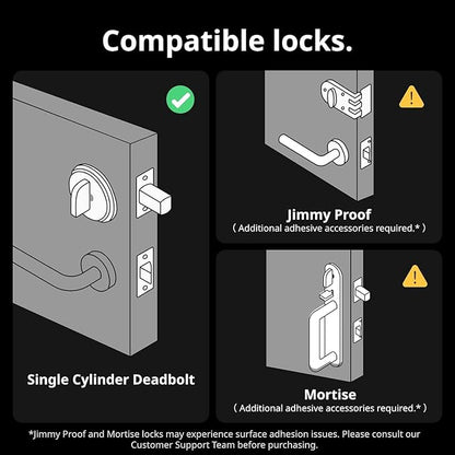 SwitchBot Smart Lock Pro (Silver), Keyless Deadbolt Retrofit for Existing Deadbolts, No-Drill for Renters, Auto-Lock, Add Hub (Sold Separately) for Matter/Siri, Alexa, Google