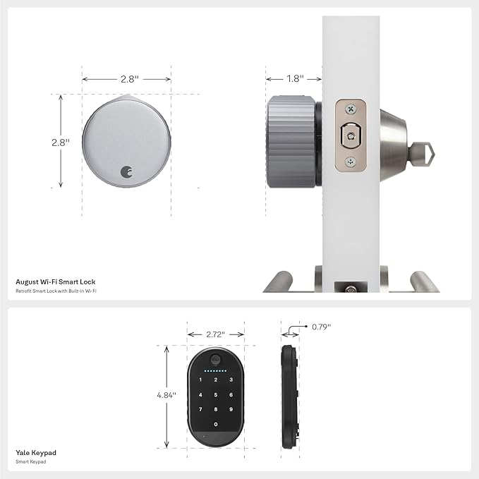 Yale|August Wi-Fi Smart Lock with Keypad, Silver