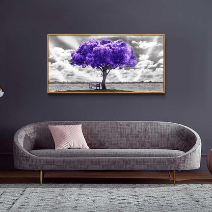 Hyidecorart Large Size Wall Decor - Wood Framed Canvas Art for Living Room, Bedroom & Office - Abstract Black & White Wall Painting - 24" x 48" Ready to Hang