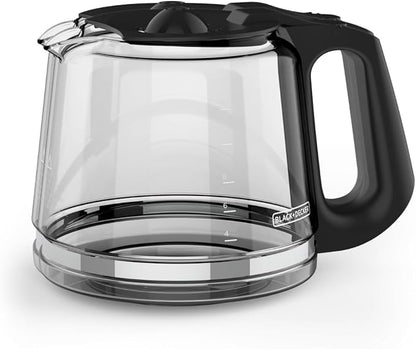 BLACK+DECKER CAFÉCRAFT 12-Cup Coffee Maker, One-Switch Drip Coffeemaker with Vortex Showerhead Technology, Sneak-A-Cup, Keep Warm Function, Stainless Steel
