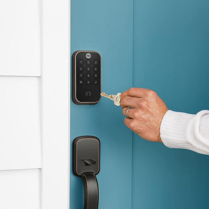 Yale Assure Lock 2 Deadbolt, Oil Rubbed Bronze Keypad Code Door Lock with Z-Wave and Back-Up Key for Front or Back Entry Door, YRD410-ZW2-0BP