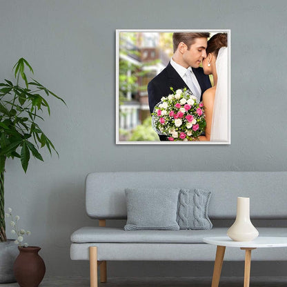 wall26 Framed Custom Canvas Wall Art for Living Room, Bedroom Canvas Prints for Home Decoration Ready to Hang - 24"x24", White Frame