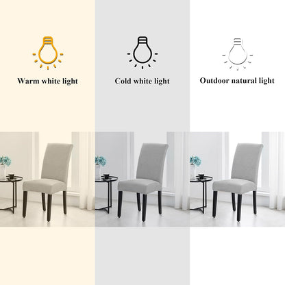 Joccun Chair Covers for Dining Room Set of 6,Dining Chair Slipcovers Stretch Dining Room Chair Covers Seat Protector,Washable Parsons Chair Cover for Home,Hotel,Banquet(Silver,6 Pack)