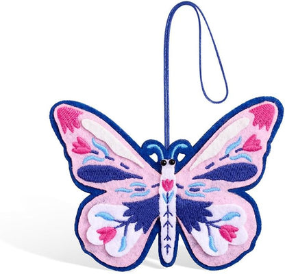 Lovepop Handmade Dazzling Butterfly HeartFelt Charm Card | Soft Felt Keychain for Wallet, Handbag, Car Key, Home Decor | Ornaments, Bag Charms, Key Ring, Purse Accessories, Gift Toppers