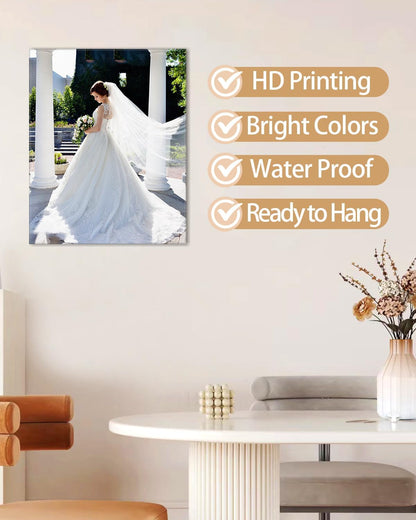 AbcCustomize Canvas Prints with Your Photos, Custom Canvas for Living Room and Bedroom Decor, Personalized gifts for Friends Lover and Family, Canvas Wall Art for Gifts & Keepsakes, Ready to Hang