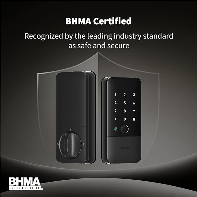 Aqara UWB Smart Lock U400, Matter Over Thread, Apple Home Key, Fingerprint Keyless Entry Deadbolt,Touchscreen Keypad, Rechargeable Battery, Supports HomeKit, Alexa, Google, Home Assistant, Silver