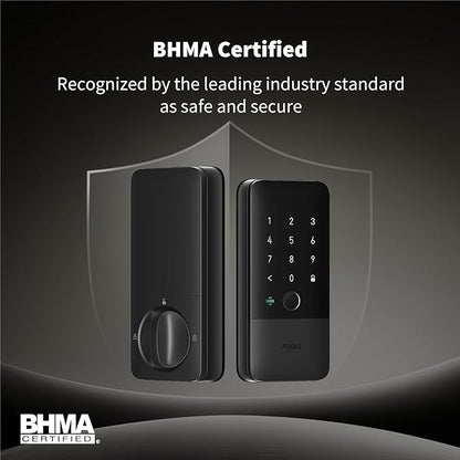Aqara UWB Smart Lock U400, Matter Over Thread, Apple Home Key, Fingerprint Keyless Entry Deadbolt,Touchscreen Keypad, Rechargeable Battery, Supports HomeKit, Alexa, Google, Home Assistant, Silver
