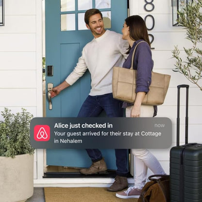 Yale Assure Lock 2 Touch Deadbolt, Satin Nickel Keyed Smart Entry Door Lock with Wi-Fi Connected Touchscreen Keypad and Fingerprint Scanner for Vacation Rental Hosts, YRD420-F-CB1-619
