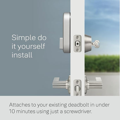 Yale Approach Smart Wi-Fi Deadbolt Retrofit Smart Lock, Unlimited Virtual Keys, App Remote Control, Keyless Entry - Silver