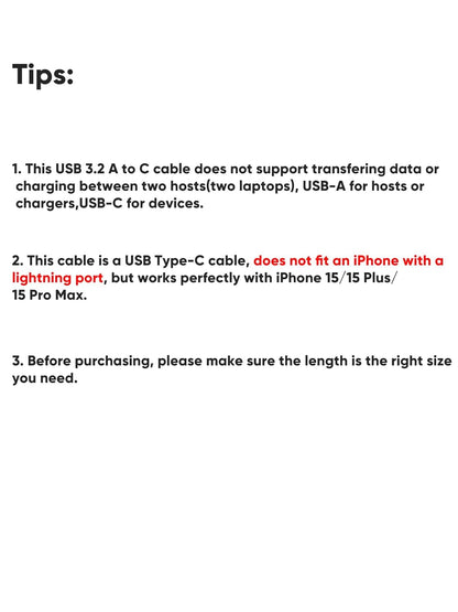 CableCreation USB A to USB C Cable 3.3FT, USB-C to USB 3.1 USB 3.2 Gen2 10Gbps USB-A to C Data Cord, Android Auto Cable 3A for Type-C External SSD MacBook Pro iPad, Galaxy S24 Ultra/S24+/S23,1.0m