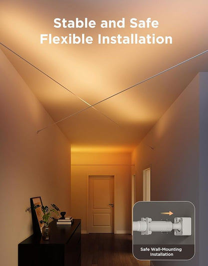 Govee Strip Light with Skyline Kit, 19.7ft Smart LED Strip Lights Compatible with Alexa, Google Assistant and Matter, RGBWWIC Color Changing Light Strip, Music Sync, LED Lights for Bedroom, Party