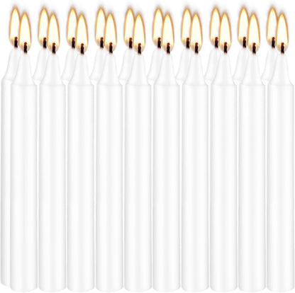 White Candles Set of 40, 4" White Spell & Chime Candles, Unscented Mini Taper Candle for Witchcraft, Wiccan Altar, Magic Tools, Rituals, Prayer, Meditation and Christmas Party Decoration