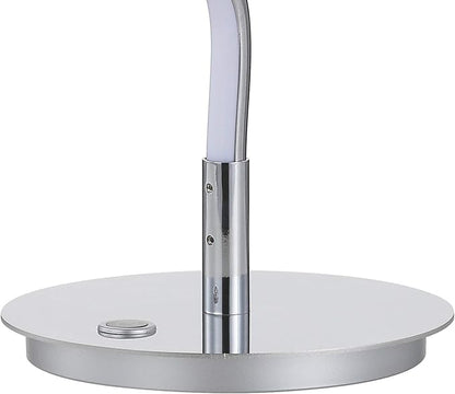 JONATHAN Y 19.75" Chrome Modern Scribble Dimmable Integrated LED Table Lamp, 3-Way Touch Sensor Desk Lamp for Living Room, Bedroom, Office, Minimalist Glam Decor JYL7026A