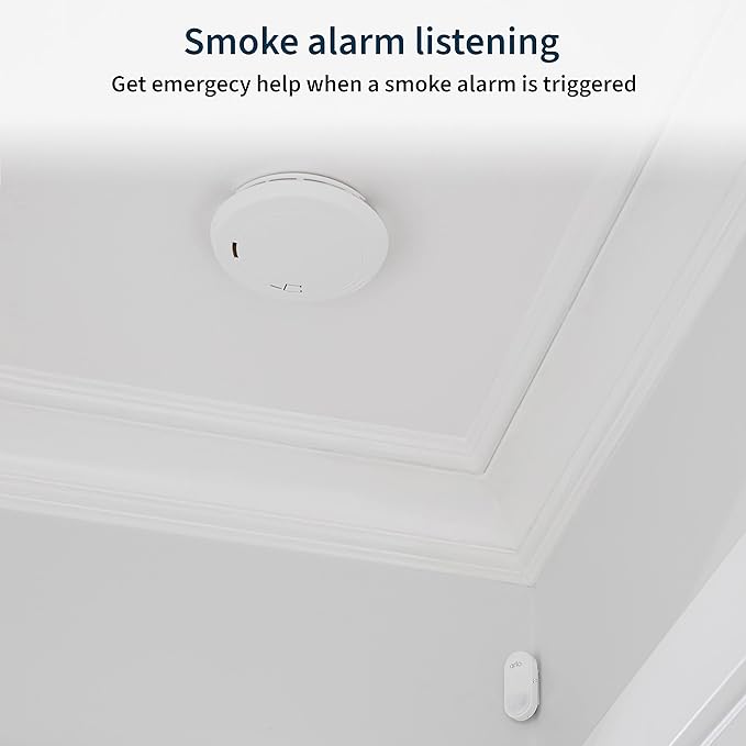 Arlo All-in-One Sensor - 8 in 1 with Open/Close Detection, Motion Sensor, Water Leak Detection, Freeze Detection, Tilt Detection, Smoke Alarm Listening, CO Alarm Listening - 1 Pack, Add-On, MS1001