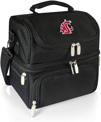 PICNIC TIME NCAA Nebraska Cornhuskers Pranzo Lunch Bag - Insulated Lunch Box with Picnic Set - Lunch Cooler Bag