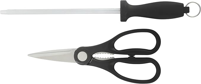 Oster Eddington 16 Piece Stainless Steel Kitchen Knife Block Set With Textured Good Grip Handles