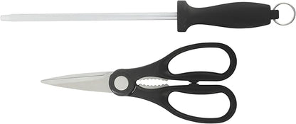 Oster Eddington 16 Piece Stainless Steel Kitchen Knife Block Set With Textured Good Grip Handles