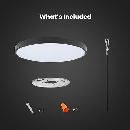 Feit Electric Smart Ceiling Light Fixture, 15" Round Flush Mount, Color Changing, Music Sync, Works with Alexa and Google Home Asst, 30W, 1600 Lumens, Tunable White, 22-Year Lifetime, FM15/RGBW/DIM/AG