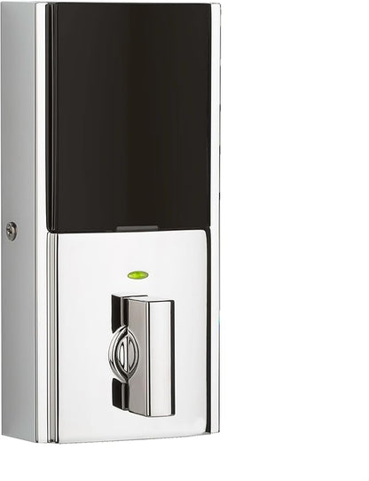 Kwikset 914 Contemporary Keypad SmartCode Electronic Deadbolt Smart Lock featuring SmartKey Security and ZigBee 3.0 Technology in Polished Chrome