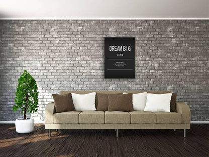Dream Big Verb Canvas Wall Art Inspirational Wall Art Motivational Office Wall Decor Inspirational Positive Quotes Print Painting Poster Artwork Modern Home Living Room Bedroom Framed[30" W X 40" H]