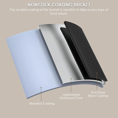 Airthereal Revive Electric Kitchen Composter with Visual Glass Cover, Upgraded SHARKSDEN Tri-Blade, Turn Food Waste and Scraps into Natural Fertilizer for Plants, R500-V, Grey
