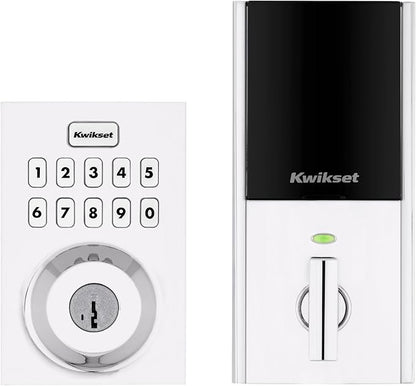 Kwikset HomeConnect 620 Z-Wave Long Range Enabled Keypad Smart Lock Convenient Keyless Entry, Customizable User Codes, Ring Alarm Compatible, Hub Required, Sold Separately Polished Chrome Contemporary
