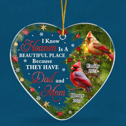 Pawfect House Heaven is A Beautiful Place, Memorial Christmas Ornaments for Loss of Loved One, Sympathy Gifts for Loss of Mom, Dad, Memorial Gifts for Loss of Mother, Father, Bereavement Gift