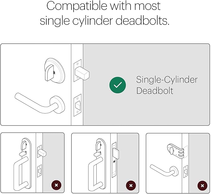 August Home, Matte Black Wi-Fi Connected Smart Keyless Entry Door Lock (4th Generation), Electronic Door Lock Fits Your Existing Deadbolt in Minutes, ‎AUG-SL05-M01-G01