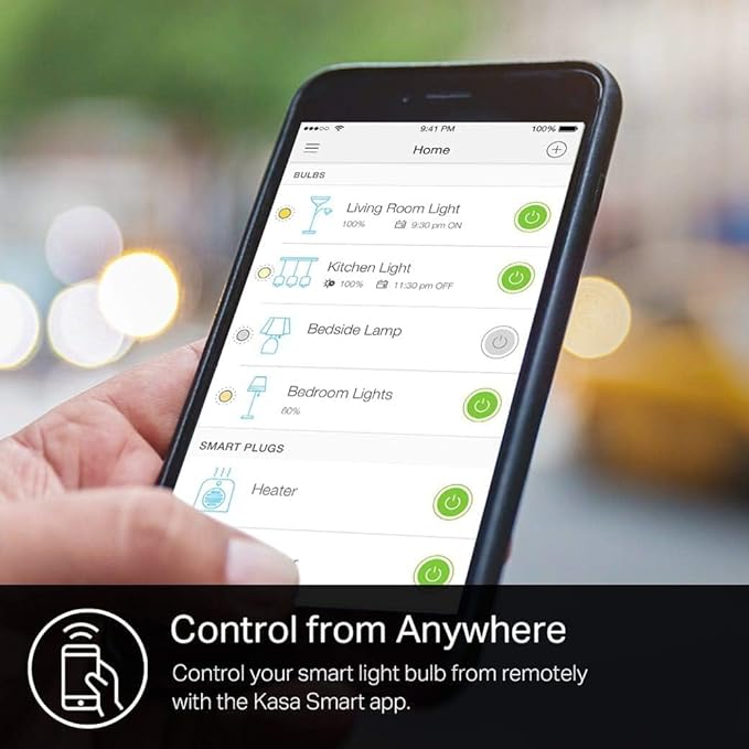 Kasa Smart Light Bulbs That Works with Alexa and Google Home,Dimmable Smart LED Bulb,A19,9W,800Lumens,Soft White(2700K),CRI≥90,WiFi 2.4Ghz only,No Hub Required,(KL110P4),(Pack of 48)