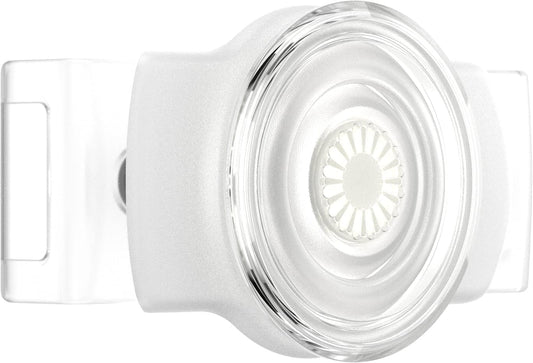 PopSockets Phone Grip Slide for Phones and Cases, Sliding Phone Grip with Expanding Kickstand - Clear on White