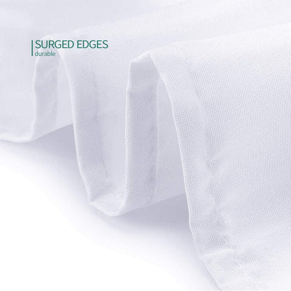 Surmente 120 inch Round tablecloths -5 Pack White Round Table Cloths, Polyester Fabric Table Covers for Weddings, Banquets, or Restaurants