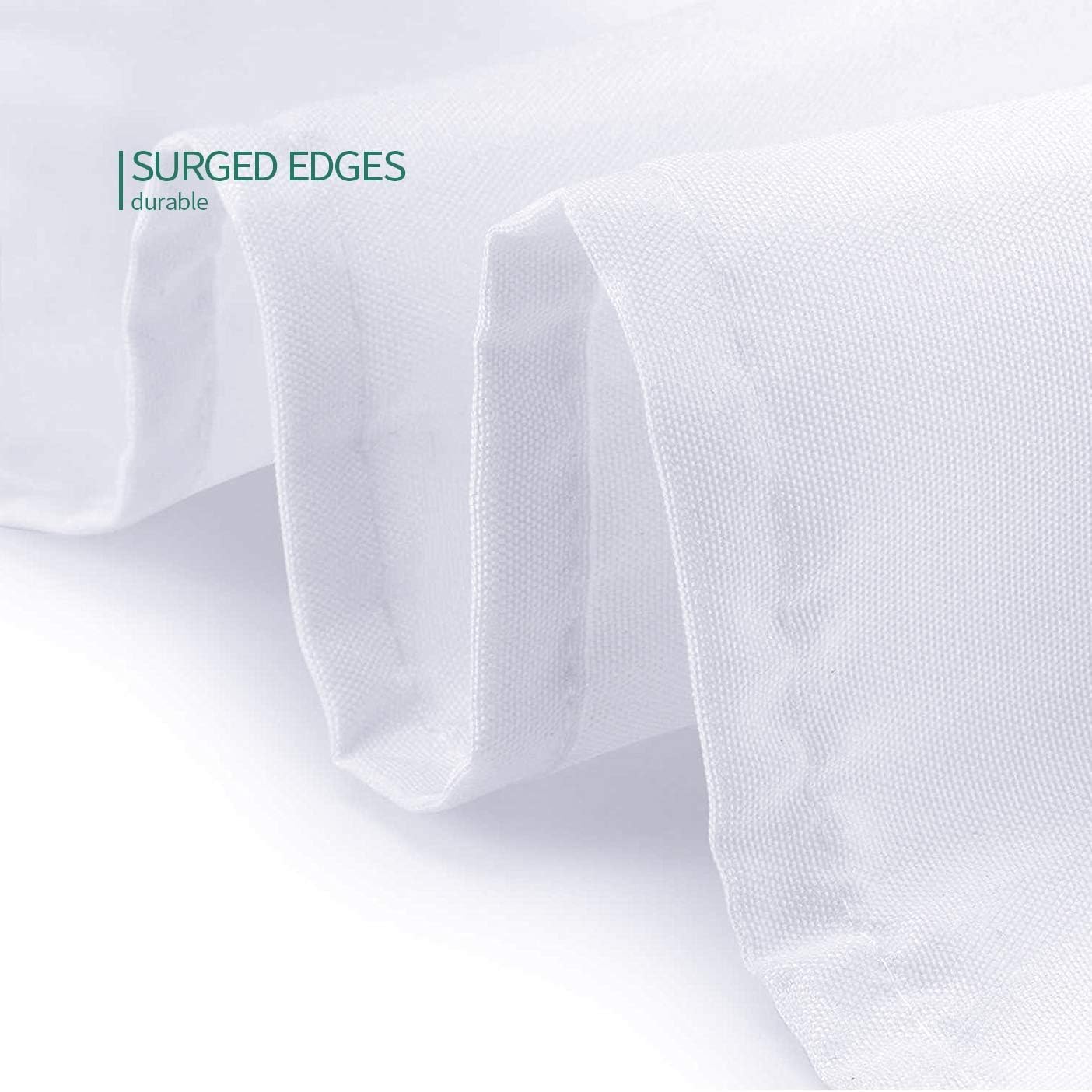 Surmente 132 inch Round Tablecloths -2 Pack White Round Table Cloths, Polyester Fabric Table Covers for Wedding, Party, Banquet, or Restaurant