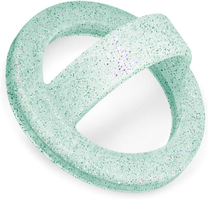 Magnetic Silicone Ring Grip Phone Holder, Loop Grip Phone Holder,Magnetic Phone Loop,Magsafe Phone Grip,Compatible with Magsafe for iPhone 16/15/14/13/12 Series (Green Sparkle)