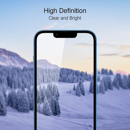 PERFECTSIGHT Compatible for iPhone 14 Plus, iPhone 13 Pro Max Screen Protector 6.7 Inch 2 Pack HD Clear Premium Tempered Glass Case Friendly 9H Hardness Bubble Free Easy Installation