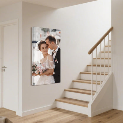 Personalized Custom Canvas Prints with Your Photos & Text, Customized Picture Print, Transform Own Images Into Framed Wall Art Digitally Printed Photo to Canvas, Keepsakes Gifts for Family 24x48’’