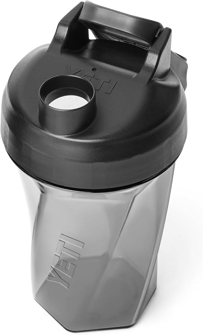 YETI Yonder Helimix Vortex Blender Shaker Bottle Holds up to 20oz | No Blending Ball or Whisk | USA Made | Portable Pre Workout Whey Protein Drink Shaker Cup | Dishwasher Safe, Charcoal