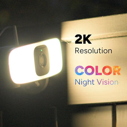 Lorex Connect 2K Floodlight Wi-Fi Security Camera | New Connect App | 160° Pan Coverage | Person Detection | Live Auto-Tracking | Color Night Vision | 2-Way Talk | Cloud & Local Storage Option