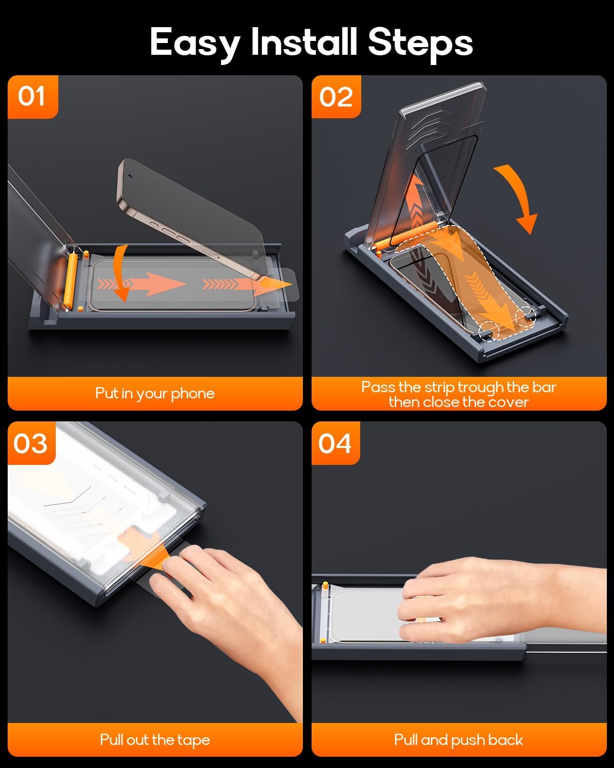 3 Pack for iPhone 16 Plus Tempered Glass Screen Protector, Dust Free CABIN, Auto Positioning, Bubble Free, High Definition, Easy Installation,9H+ Hardness