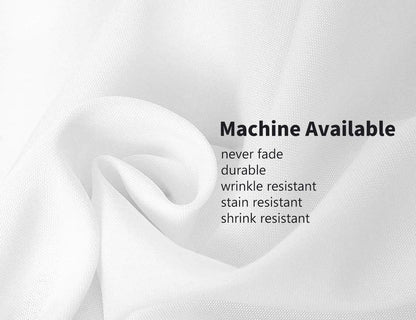 Surmente Square Tablecloth for Square or Round Tables 100% Polyester 85x85 Inch Table Cloth for Weddings, Banquets, or Restaurants (White)